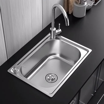 Inset Single Bowl Sink Stainless Steel Kitchen Deep Sinks