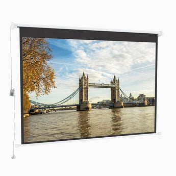 Wall Mount Electric Projector Screen for Home Theater Movie Projector Screens Living and Home 