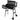 Charcoal BBQ grill with offset smoker firebox and smoke stack, with wheeled base