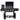 Black 5-burner gas BBQ grill with side burner and warming rack, open lid