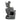 Back view of solar angel resin water fountain with hollow lotus basin