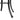 Black cast aluminum bistro table legs with rounded feet and underside openwork panel.