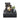 Tabletop water fountain detail: stacked barrels, flowing spout, and small potted plant