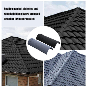 Half Round Ridge Tile Stone Coated Metal Roofing 10pcs Roofing Living and Home 