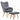 107cm Height Velvet Wingback Lounge Armchair and Footstool Wingback Chairs Living and Home 