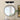 Round bathroom mirror with black frame and circular glass surface