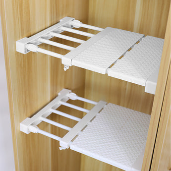 Expandable Closet Tension Shelf Rod Layer Dividers