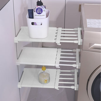 Expandable Closet Tension Shelf Rod and Storage Layer Dividers