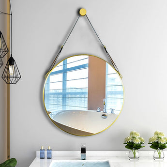 Scandinavian Minimalist Adjustable Round Hanging Mirror �������������������������������������