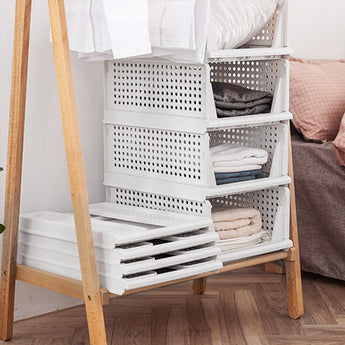 Foldable Stackable Drawer Storage Basket Clothes Organizer