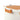 White pet food storage bin with orange side handle and lid opening