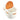 White pet food storage bin with orange flip-top lid open