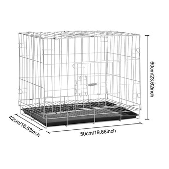 Wire Dog Crate with 2 Doors and Tray Living and Home 