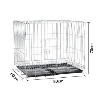 Wire Dog Crate with 2 Doors and Tray Living and Home 