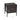 Dark brown nightstand with metal frame and 2 drawers; dimensions diagram