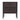Dark brown wooden nightstand front view with 2 drawers and silver curved handles