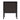 Dark brown nightstand back panel with metal legs and side support brackets