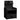 Black wooden bedside table with open shelf and single drawer, rounded top