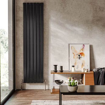 180cm H Anthracite Vertical Double Flat Panel Designer Radiator