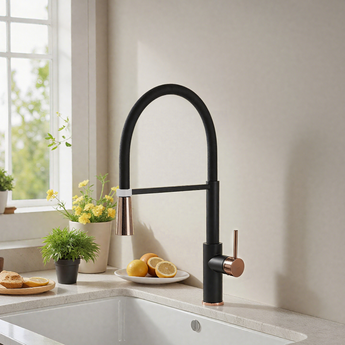 Single Lever Pull Down Kitchen Tap, Black