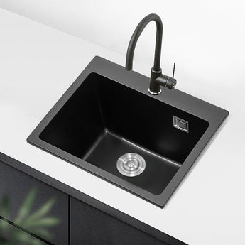 Quartz Undermount Kitchen Sink Single Bowl Living and Home 