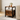Brown Metal-Framed Wooden One Drawer Bedside Table Nightstand with Drawer