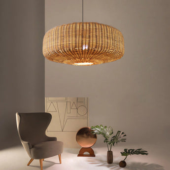 Lightsin Handwoven Rattan Pendant Light Rustic Charm with Elegant Touch Lightsin����