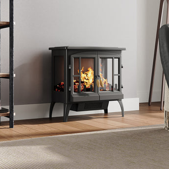 Freestanding LED Electric Fireplace Heater