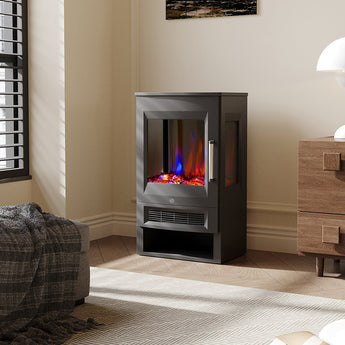 Freestanding LED Electric Fireplace with Remote Control