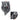 Wall-mounted axial exhaust fan with mounting bracket, black grille, and size diagram
