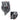 Black wall-mount axial exhaust fan with circular wire grille and motor housing