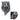Axial exhaust fan with black mounting plate, wire grille, and motor cover