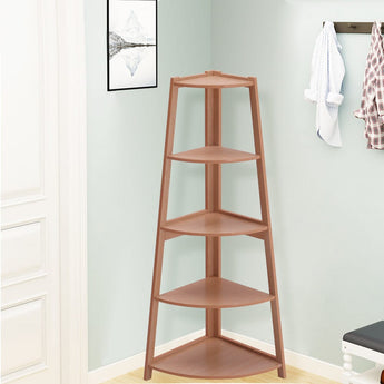 Elegant Corner 5-Tier Shelf Unit with Eco-Friendly Finish Living and Home 