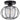 Lantern pendant close-up with clear glass cylinder and black metal ring frame