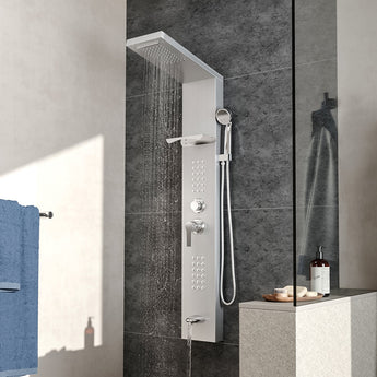 Shower Panel Tower System Bathroom with Hand Shower Water Heaters Living and Home 