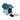Blue plastic dog house with removable top and base panels shown