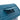 Blue plastic dog house front air vent and hex mesh door opening