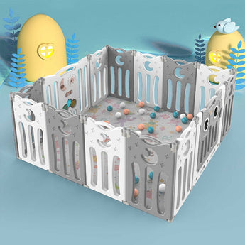 Owl Playpen with Crawling Mat and Ocean Balls Living and Home 