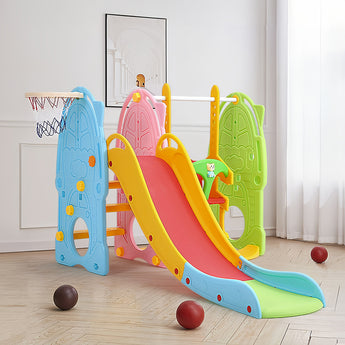 Colourful toddler swing and slide set indoor/outdoor