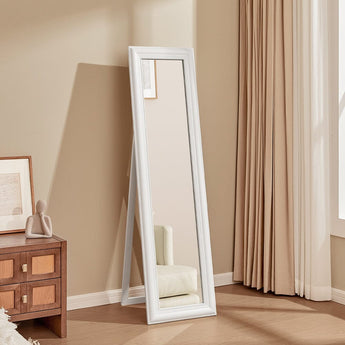 150cm H Modern White Framed Full Length Mirror Wood Beveled Floor Mirror Full Length Mirrors Living and Home 