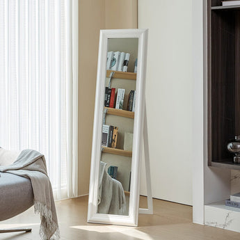 150cm H Modern White Framed Full Length Mirror Wood Beveled Floor Mirror Full Length Mirrors Living and Home 