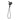 Black shower hand sprayer with round spray head and two-piece hose