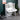 White makeup vanity desk with lighted arched mirror and open compartments