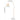 Floor lamp dimensions: 192.2 cm tall; 33.46 in wide; bamboo shade and marble base
