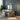 Arched floor lamp with bamboo lampshade, marble base, and slim metal pole
