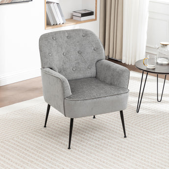 Modern Chenille Upholstered Leisure Chair with Backrest