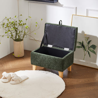 Teddy Fleece / Chenille Upholstered Storage Ottoman