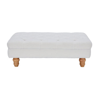 Square Teddy Fleece Upholstered Footstool