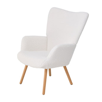 Modern High Backrest Sherpa Fleece Leisure Chair