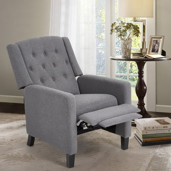 Single Upholstered Sofa Pushback Recliner Chair Armchair